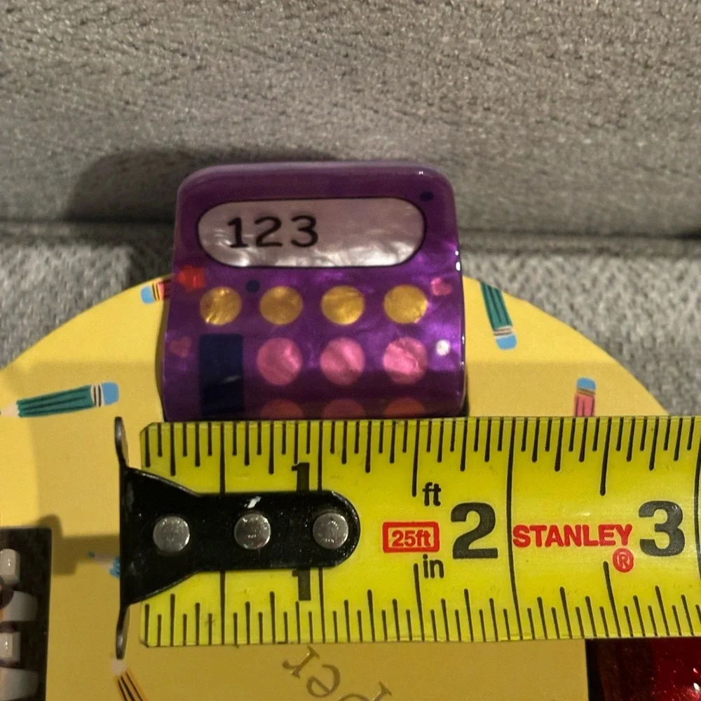 Women's Hair Clips -Back to School 4 Pieces - Apple, Bus, Calculator, Pencil NWT